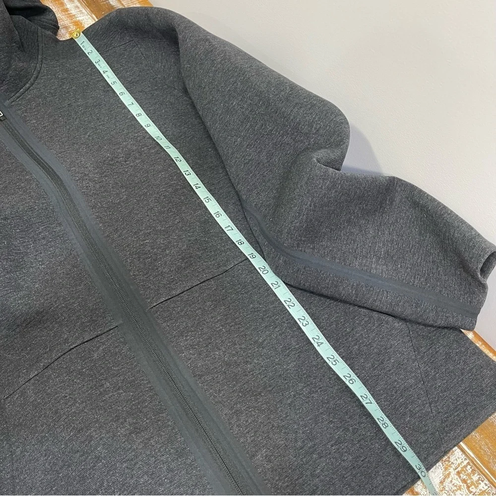 Lululemon Athletica Stratum Hoodie Heathered Black Men Full Zip Jacket Size XL